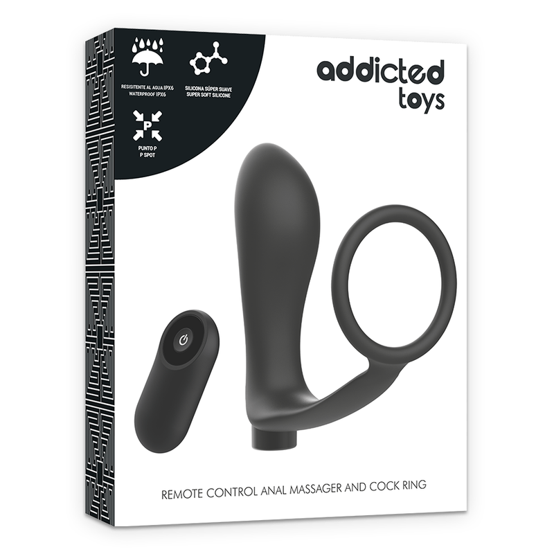 Rechargeable Remote Control Penis Ring & Anal Plug