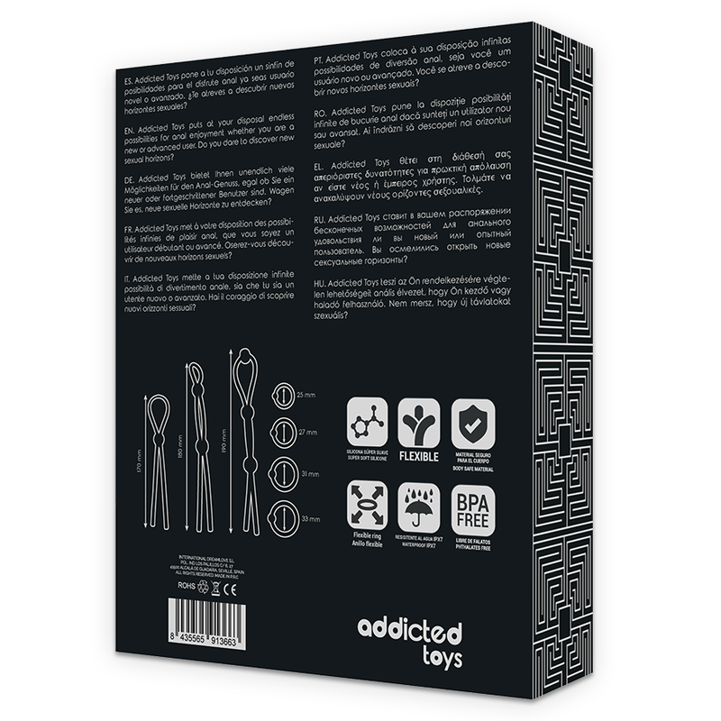 Set de 7 Anillos para Pene Flexibles de Silicona