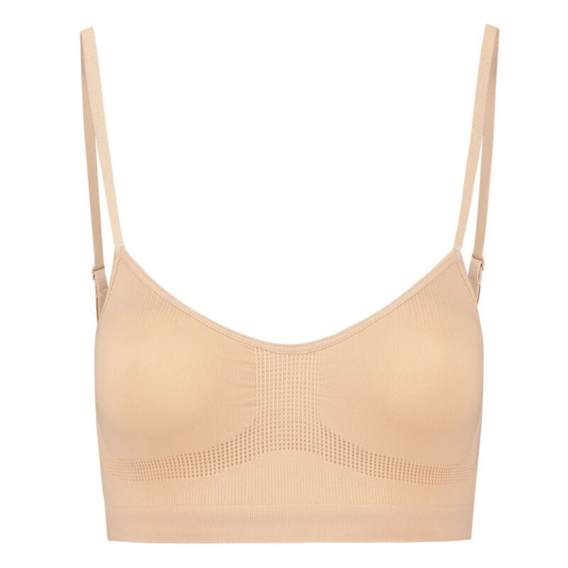 Medium Control Seamless Beige Bra - Size L