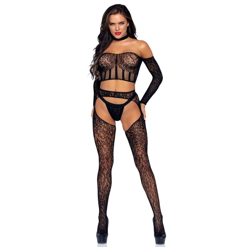 Elegant Three-Piece Lingerie Set One Size