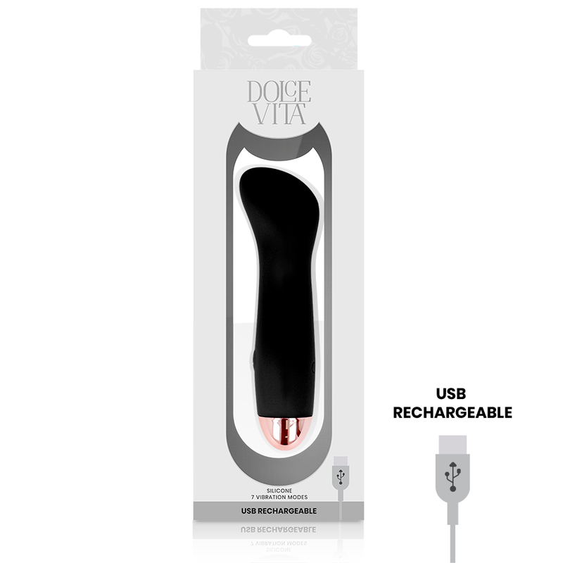 Rechargeable 7-Speed Vibrator - Black
