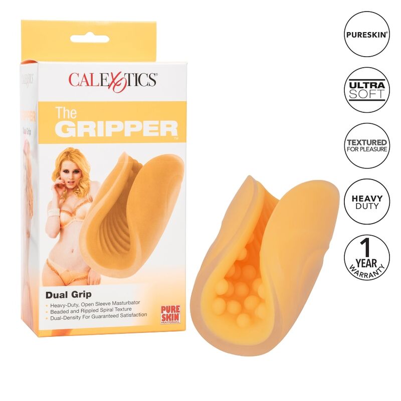 Orange Beaded Grip Pleasure Masturbator