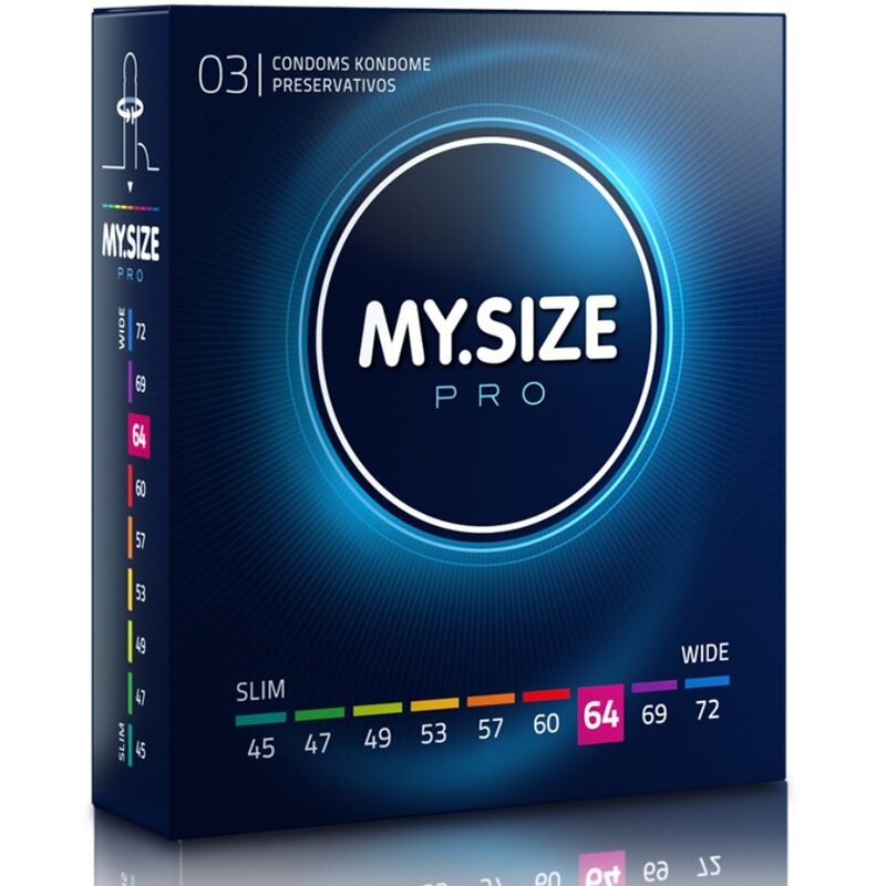 Pro Large Condoms 64mm - 3 Pack