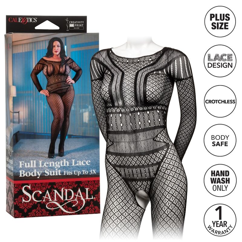 Plus Size Lace Bodysuit Lingerie