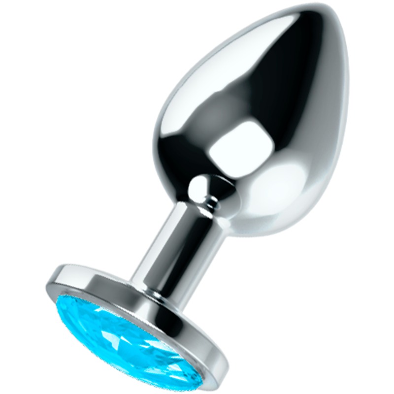Medium Blue Crystal Anal Plug