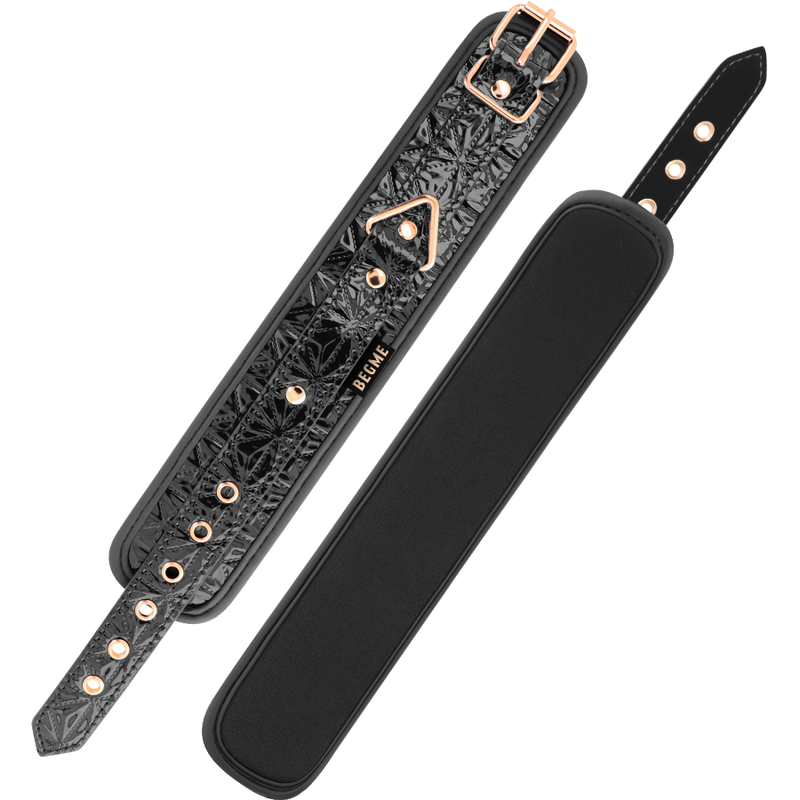 Premium Black Neoprene-Lined Handcuffs