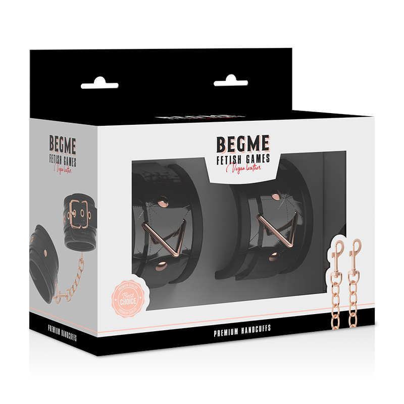 Premium Black Neoprene-Lined Handcuffs