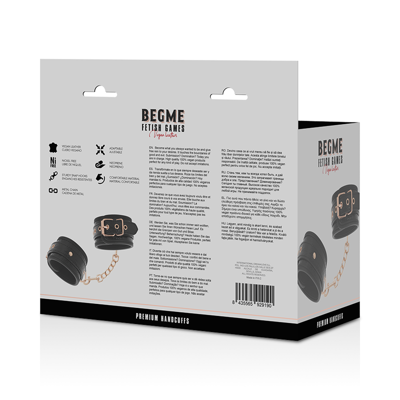 Premium Black Neoprene-Lined Handcuffs