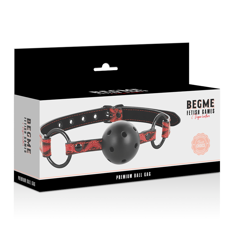 Red Edition Vegan Leather Bondage Jaw