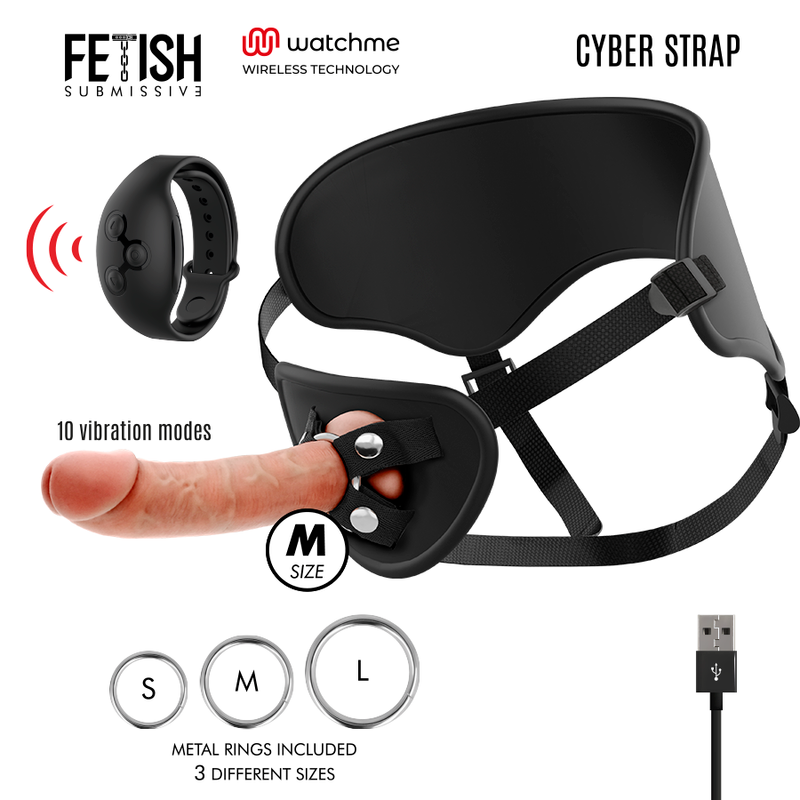 Watchme M Remote Control Dildo Harness