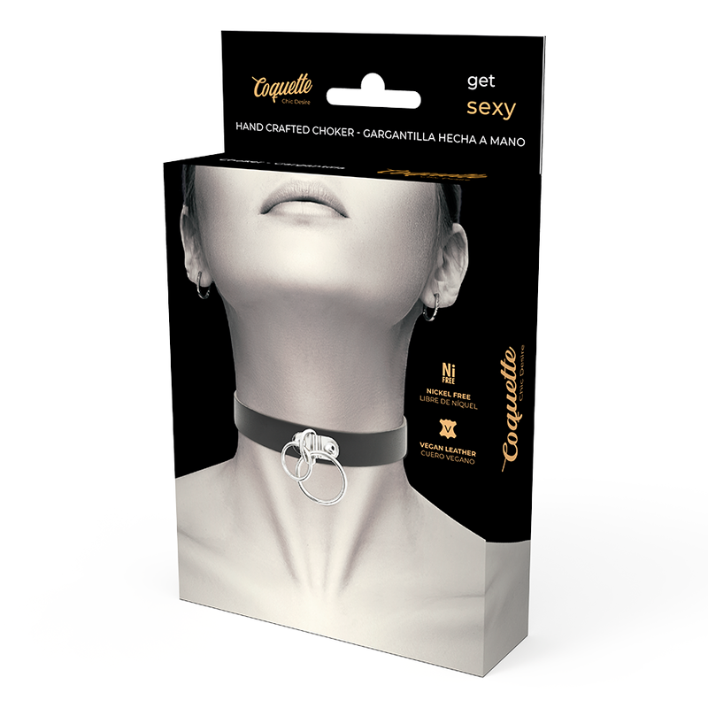 Seductive Vegan Leather Bondage Choker