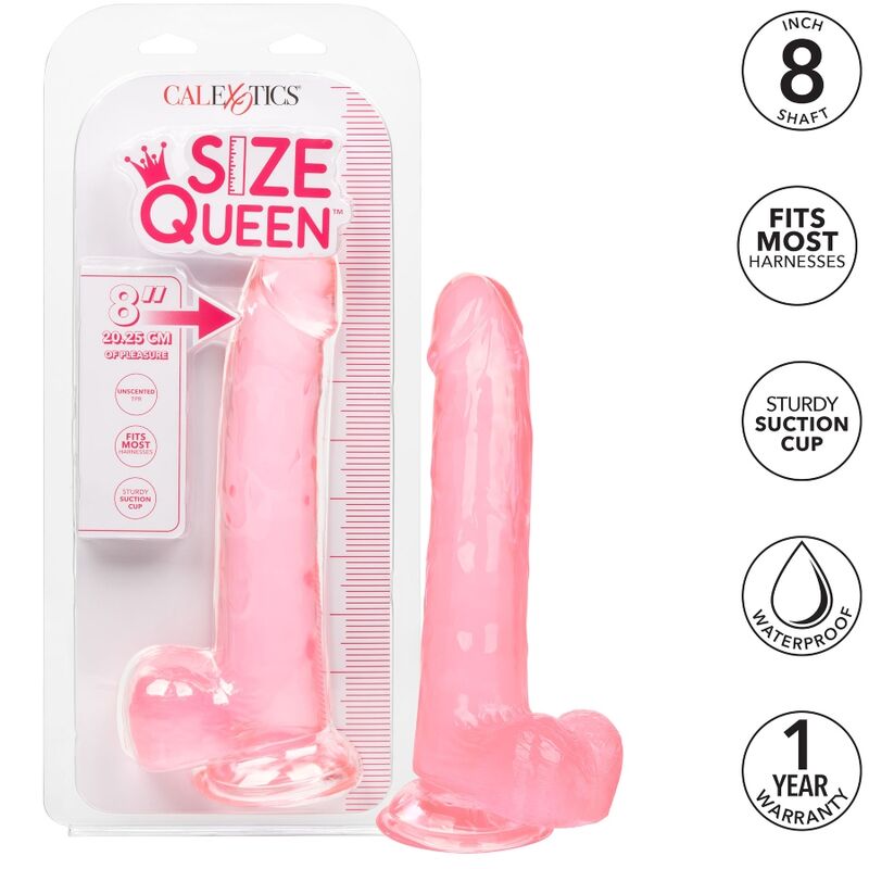 Size Queen Pink Dildo 20.3 Cm