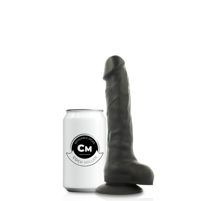 Arnés de Silicona Negro con Anillo para el Pene Articulado 18cm