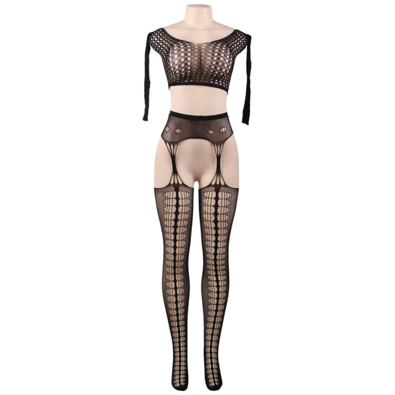 Top Bodystocking Elegante de Manga Comprida