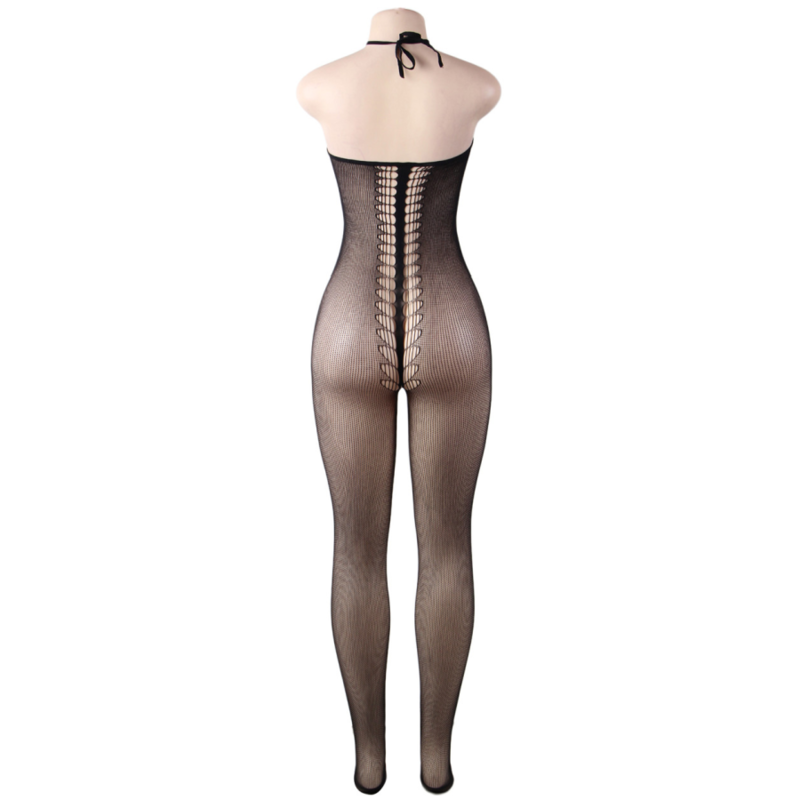 Bodystocking Sensual com Decote de Gola Alta S/L