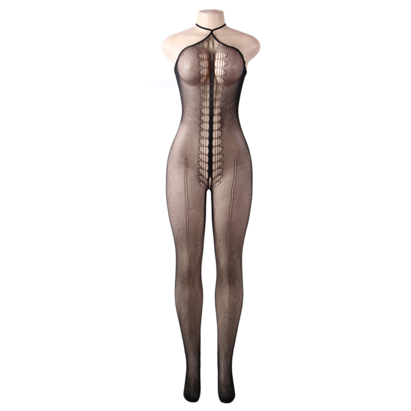 Bodystocking Sensual com Decote de Gola Alta S/L