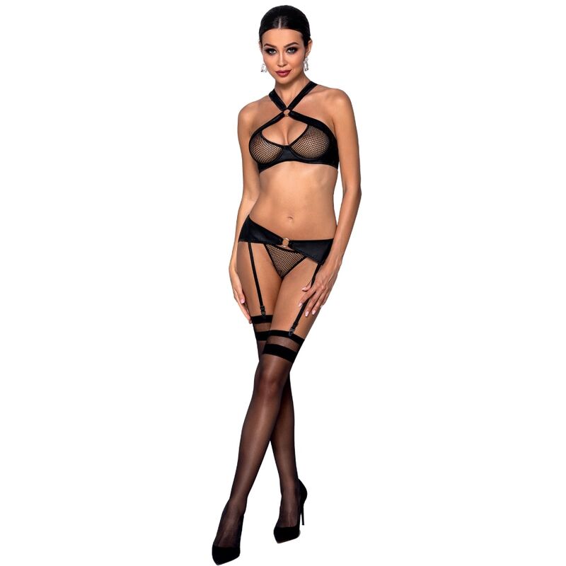 Amanda Eco Leather Lingerie Set S/M