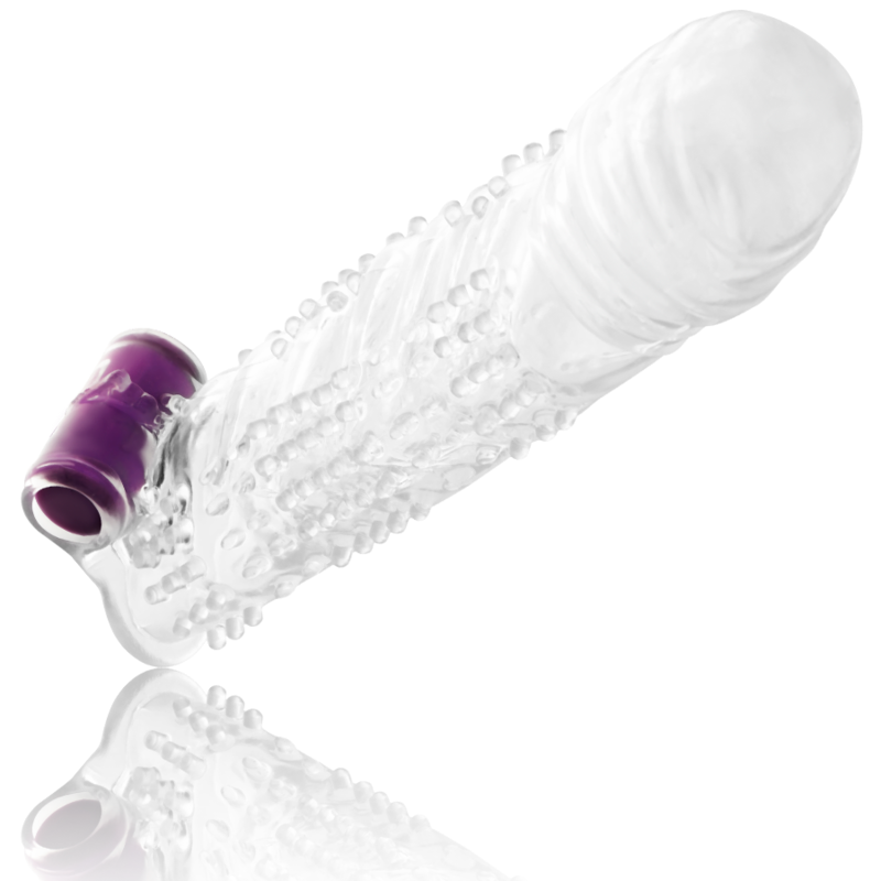 Textured Penis Sheath with Vibrator