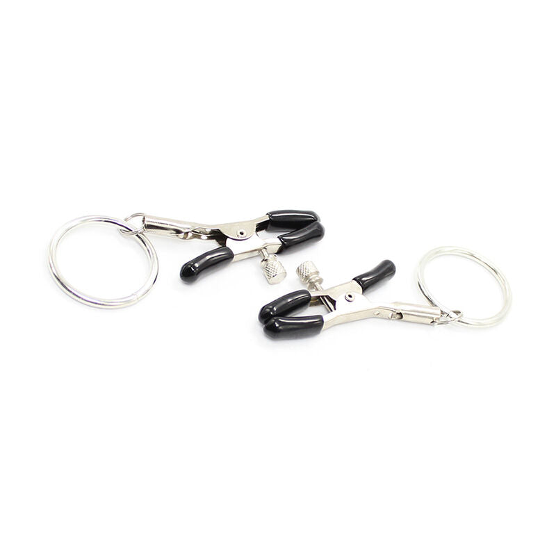 Sensual Bondage Nipple Clamps With Rings