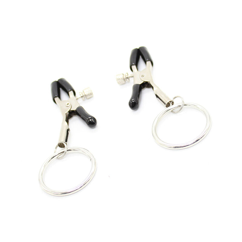 Sensual Bondage Nipple Clamps With Rings