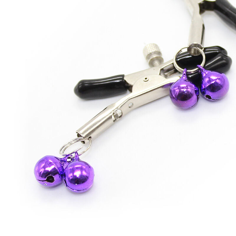 Lilac Bell Nipple Clamps for Bondage