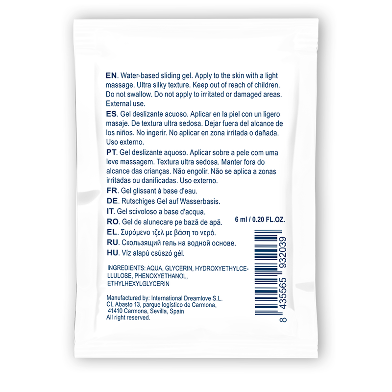 Water-Based Lubricant Gel 6ml