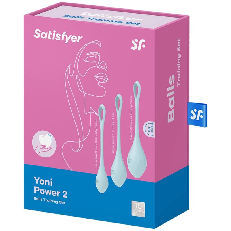 Yoni Power 2 Blue Kegel Training Set