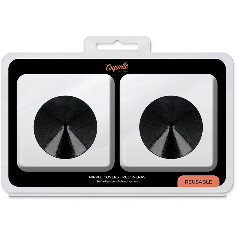 Elegant Black Circle Nipple Covers