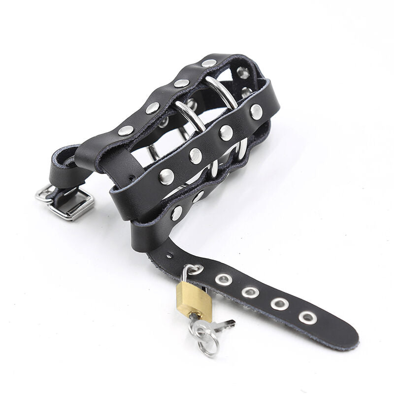 Lockable Leather Sheath with Metal Rings