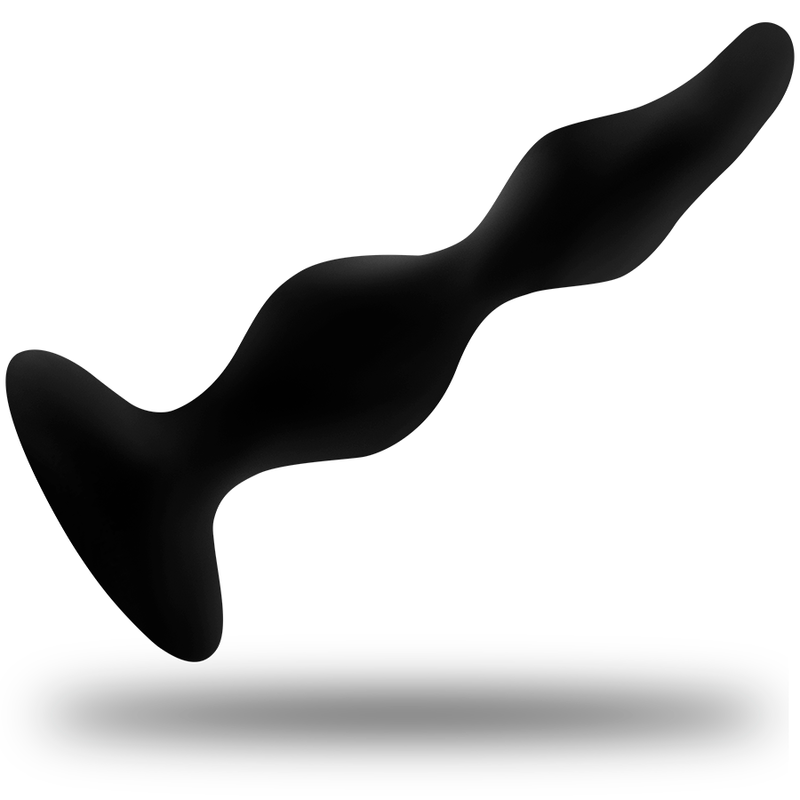 12 Cm Curved Anal Plug with Suction Cup