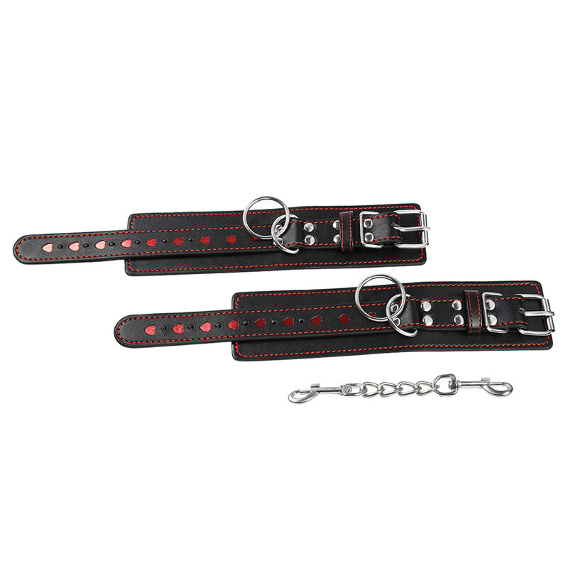 Heart Inlaid Bondage Handcuffs