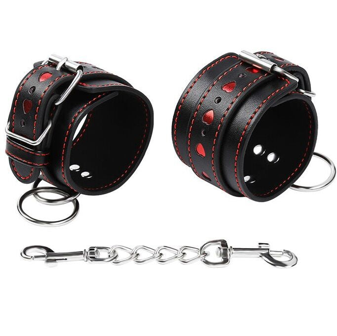 Heart Inlaid Bondage Handcuffs