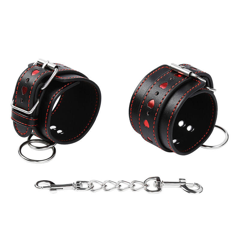 Heart Inlaid Bondage Handcuffs