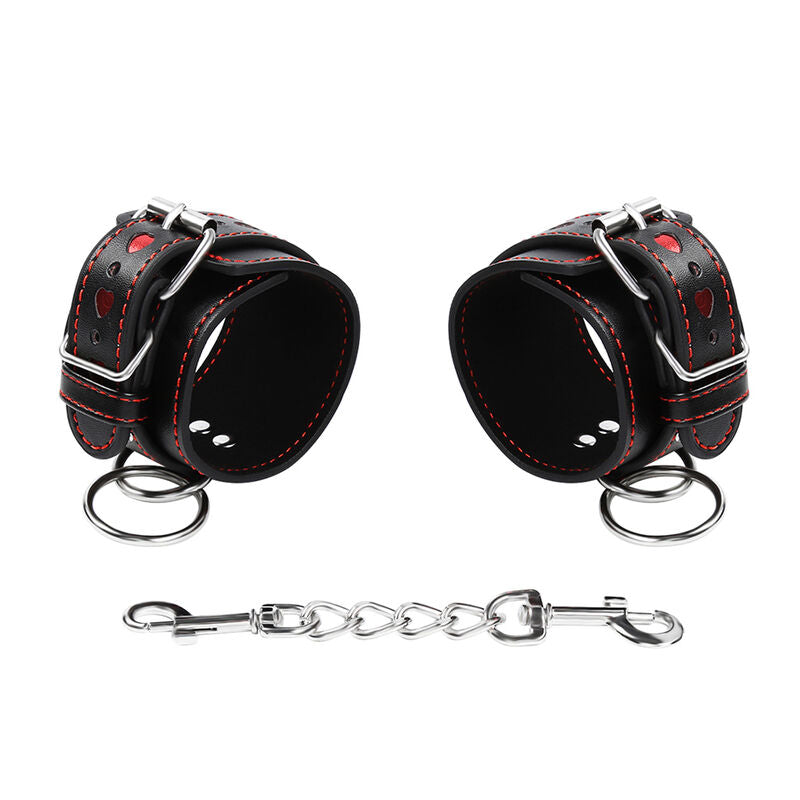 Heart Inlaid Bondage Handcuffs