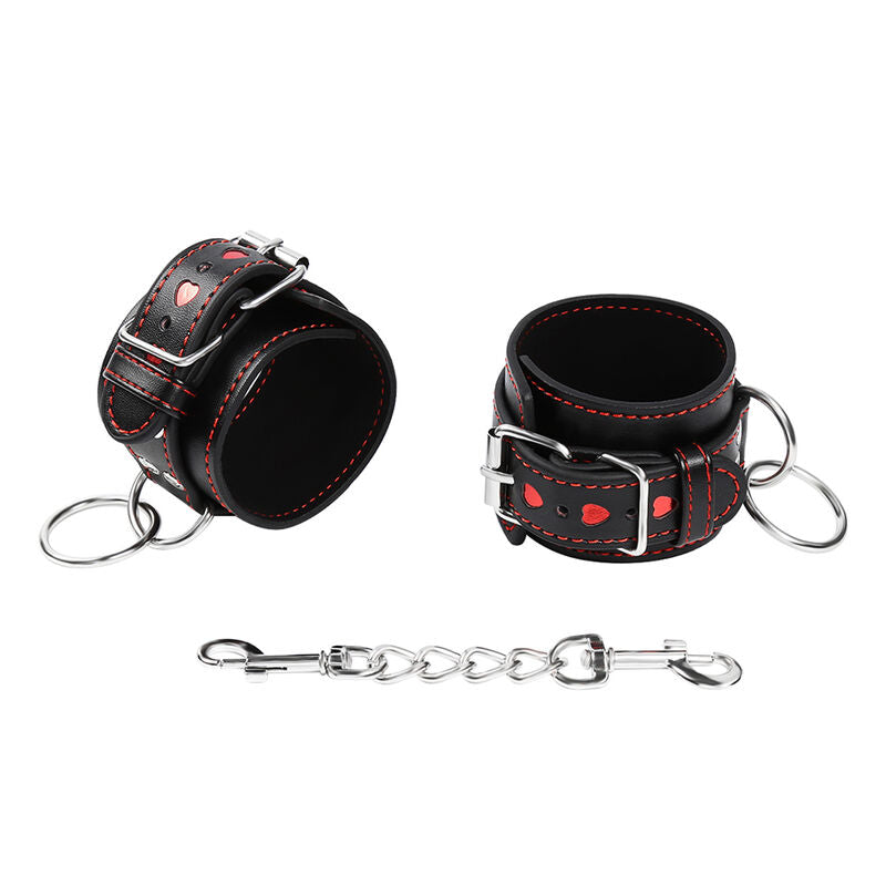 Heart Inlaid Bondage Handcuffs