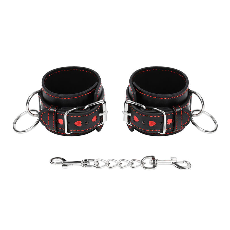 Heart Inlaid Bondage Handcuffs