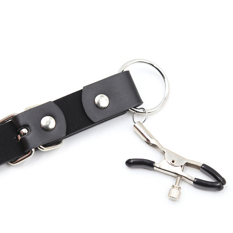 Adjustable Clitoris Clamps with Leg Restraints