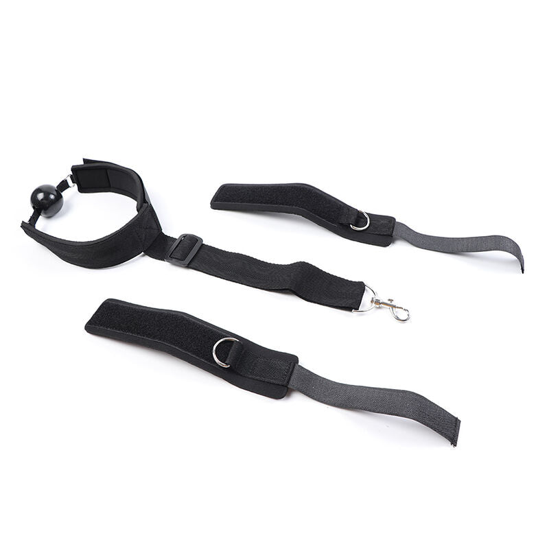 Neoprene Fetish Gag with Handcuffs