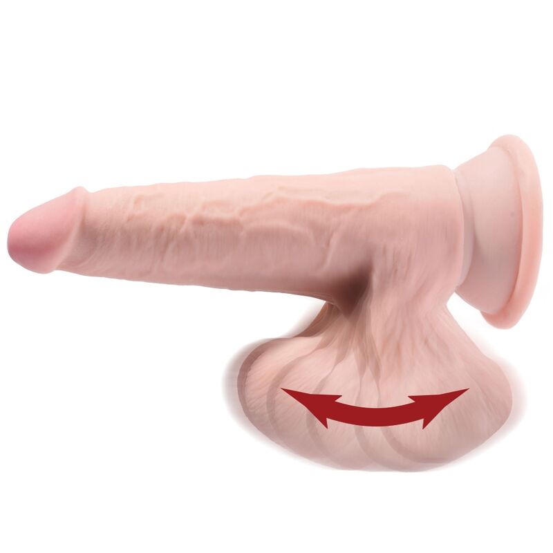Plus 3D Dildo with Swinging Balls 20.3cm