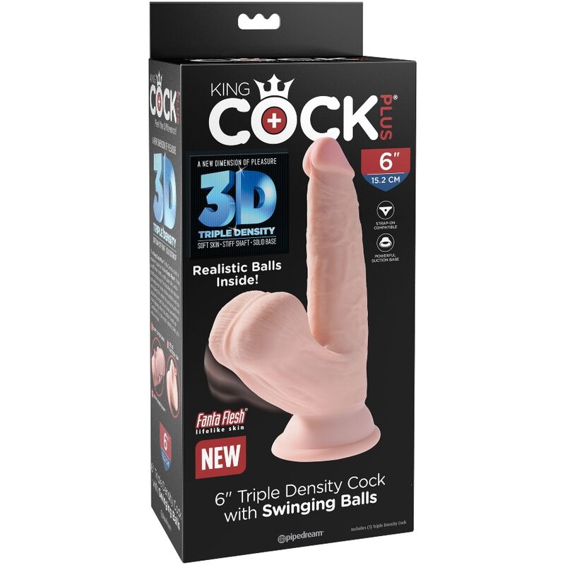 Dildo Realista 3D Plus com Testículos 12.7cm