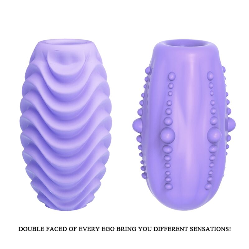 Dual-Textured Lilac Masturbator Egg