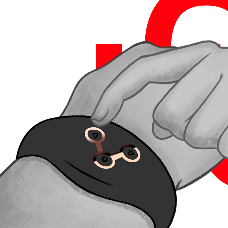 Wireless Watch - Jet Black & Copper