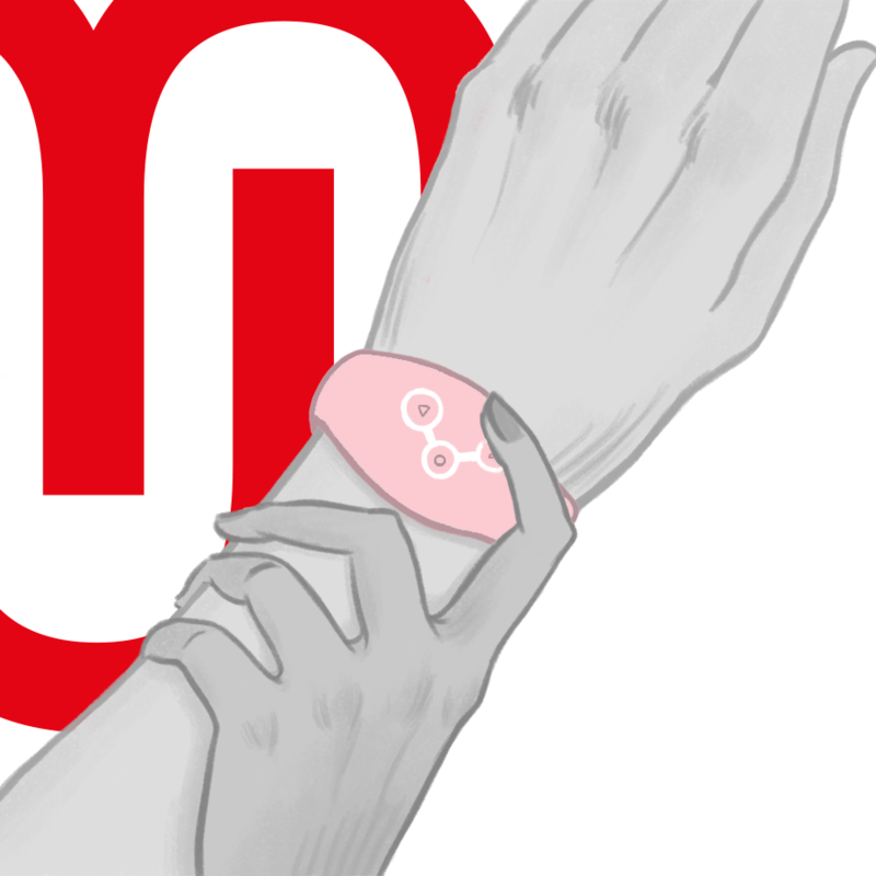 Wireless Technology Vibrator Watch - Soft Pink