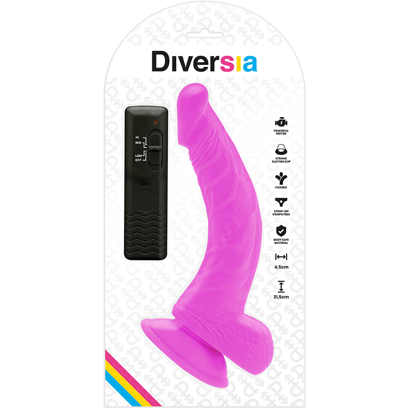 Dildo Vibrador Flexible Morado 21.5cm