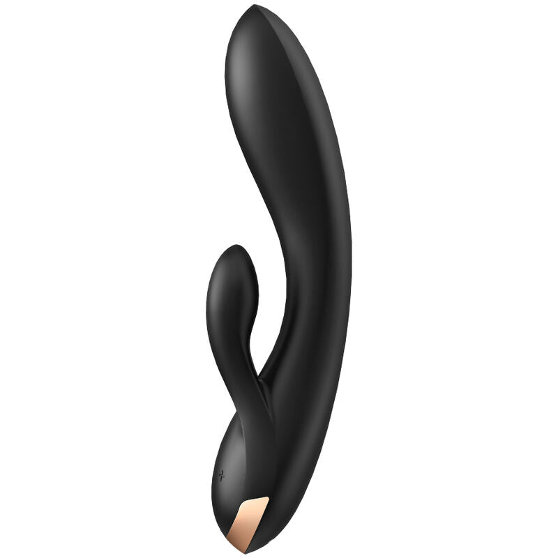 Vibrador Controlado por Aplicação Double Flex - Preto