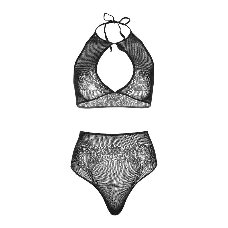 Seductive Halter Crop Top & Thong Set