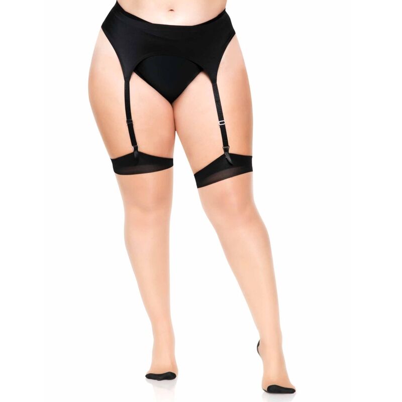 Plus Size Sheer Thigh Highs with Backseam