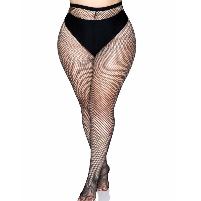 Plus Size Black Backseam Pantyhose