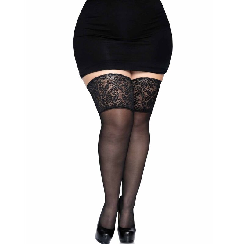 Sheer Plus Size Thigh High Stay Ups