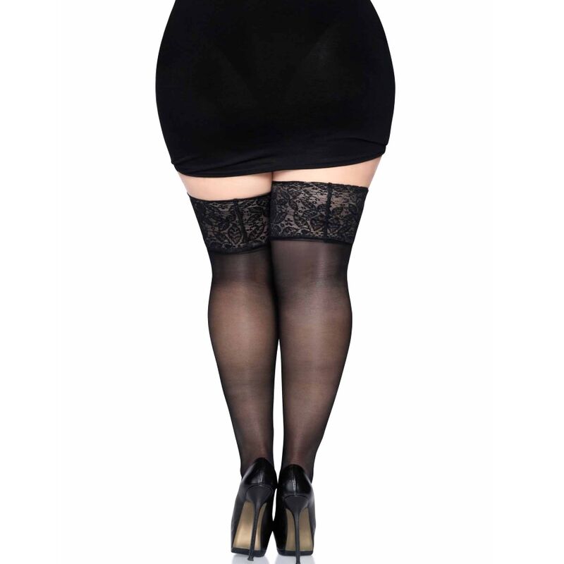 Sheer Plus Size Thigh High Stay Ups